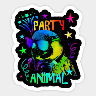 Parrot Party Animal Sticker